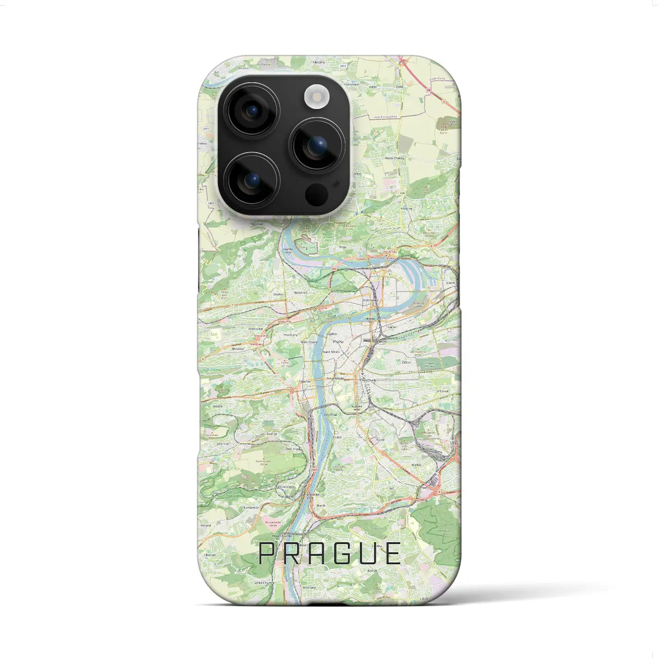 【プラハ(チェコ)】地図柄iPhoneケース(バックカバータイプ)