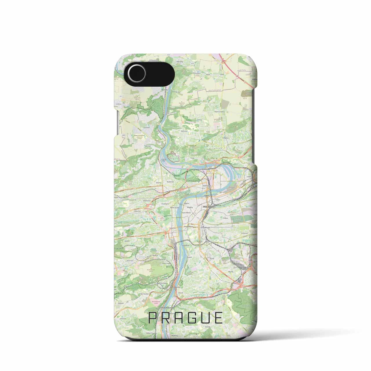 【プラハ(チェコ)】地図柄iPhoneケース(バックカバータイプ)