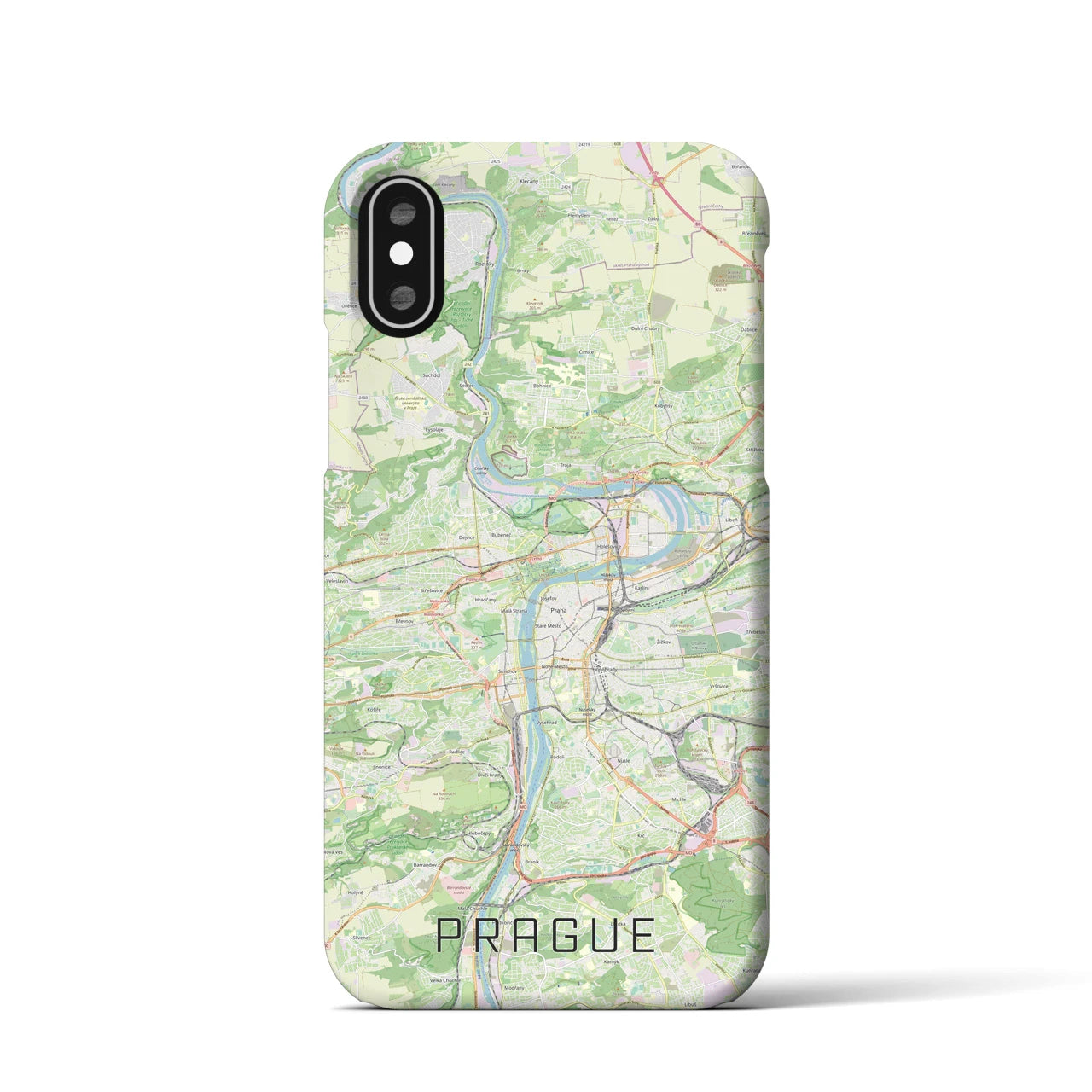 【プラハ(チェコ)】地図柄iPhoneケース(バックカバータイプ)
