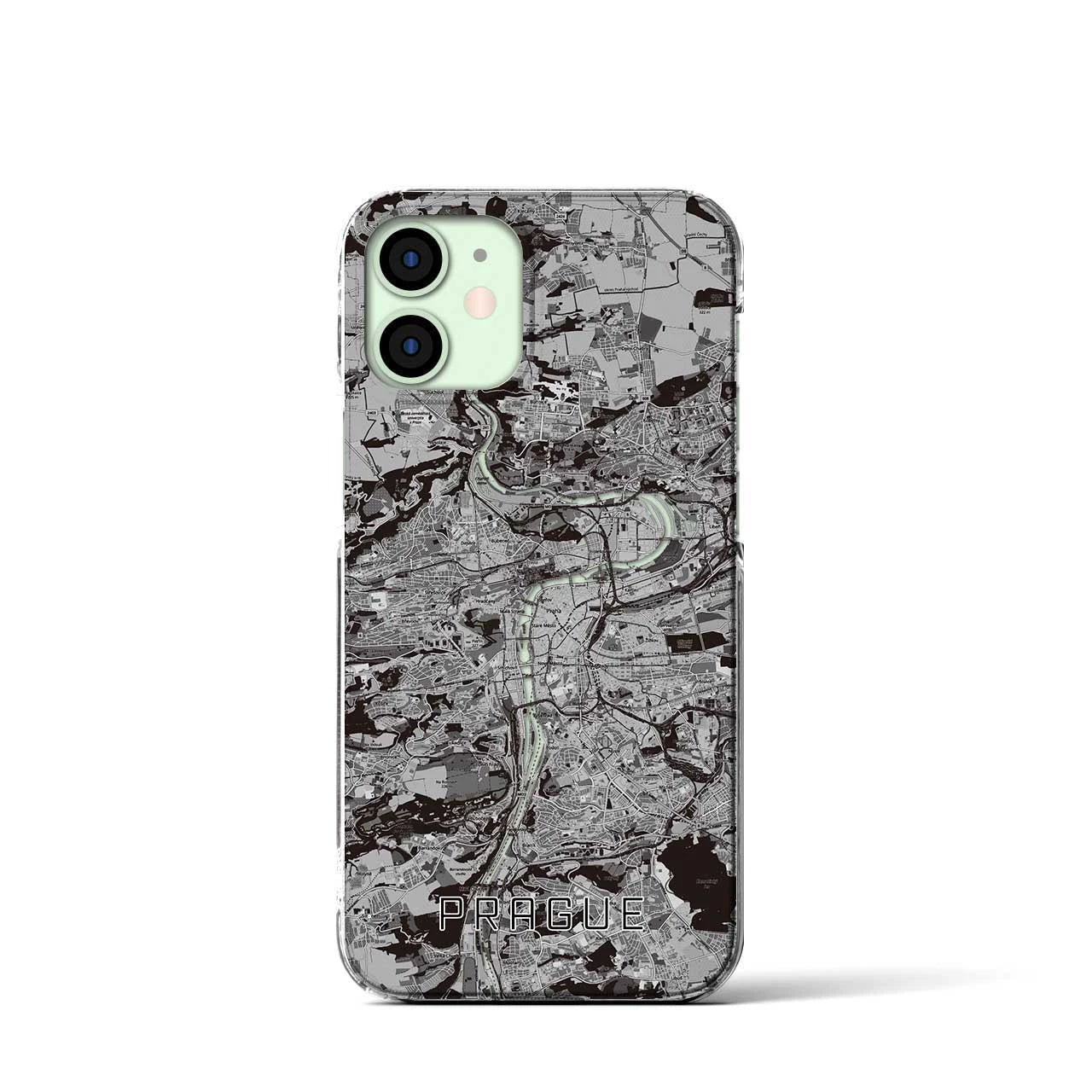 【プラハ(チェコ)】地図柄iPhoneケース(クリアタイプ)