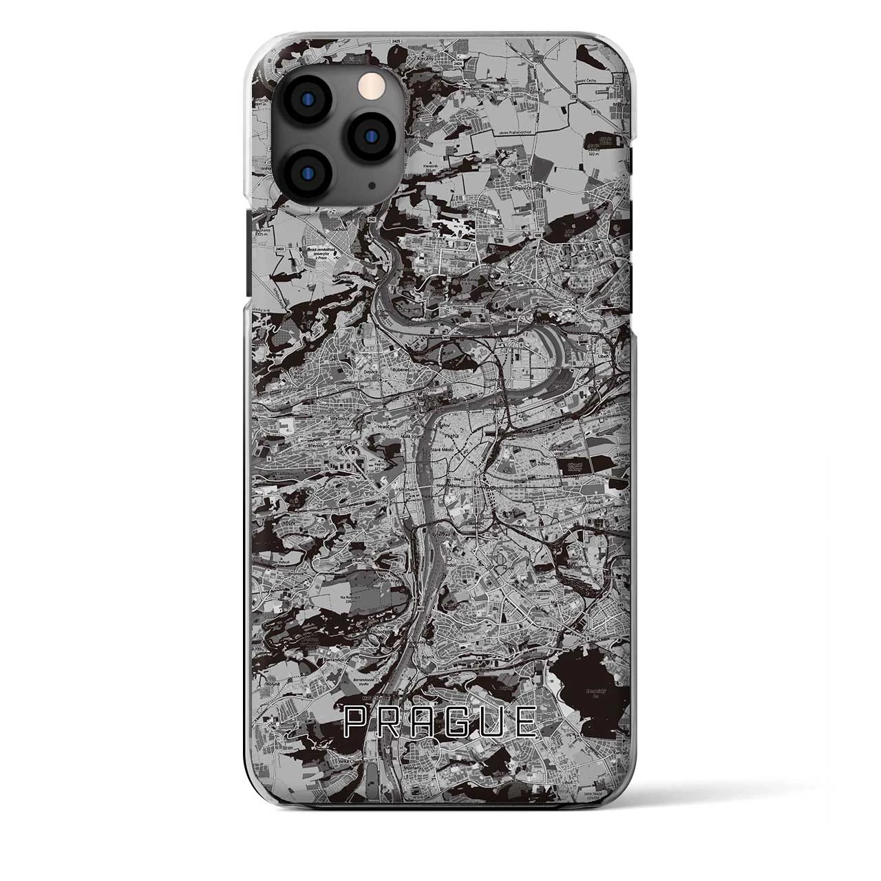 【プラハ(チェコ)】地図柄iPhoneケース(クリアタイプ)