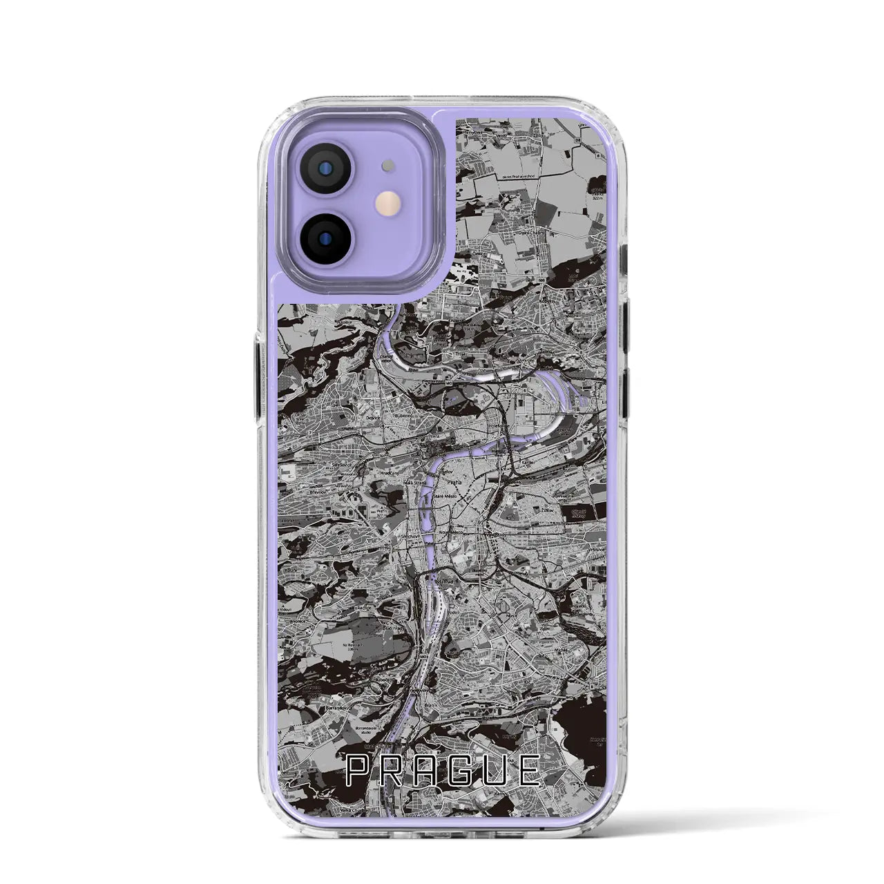 【プラハ(チェコ)】地図柄iPhoneケース(MagSafeタイプ)