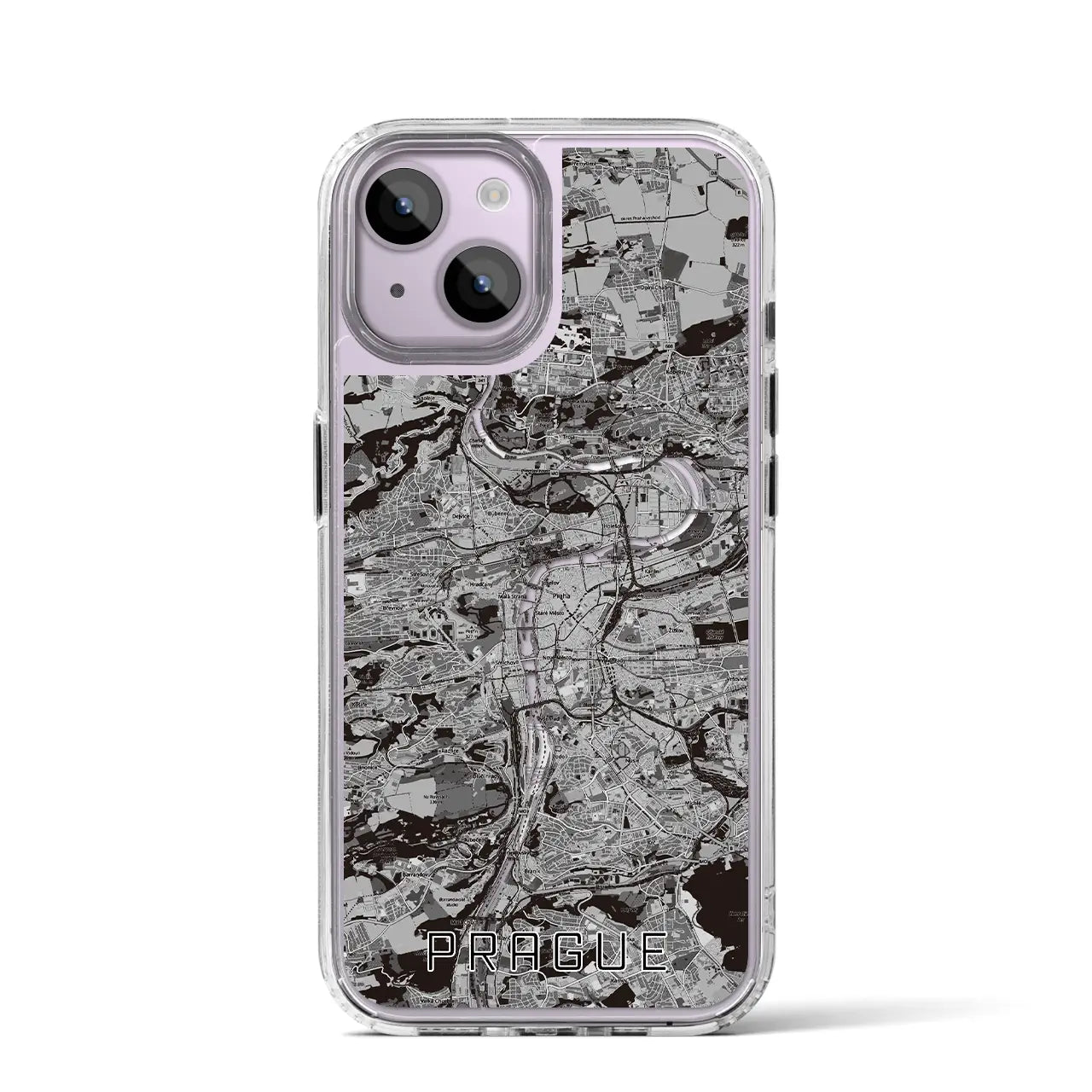 【プラハ(チェコ)】地図柄iPhoneケース(MagSafeタイプ)