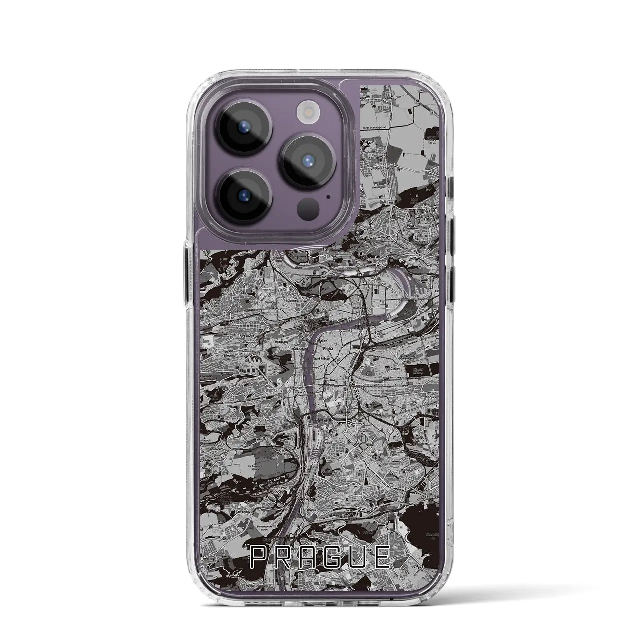 【プラハ(チェコ)】地図柄iPhoneケース(MagSafeタイプ)