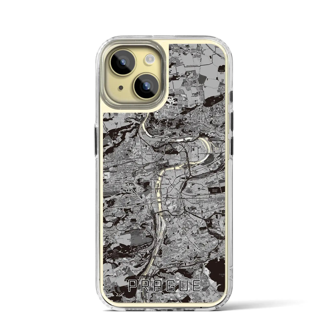 【プラハ(チェコ)】地図柄iPhoneケース(MagSafeタイプ)