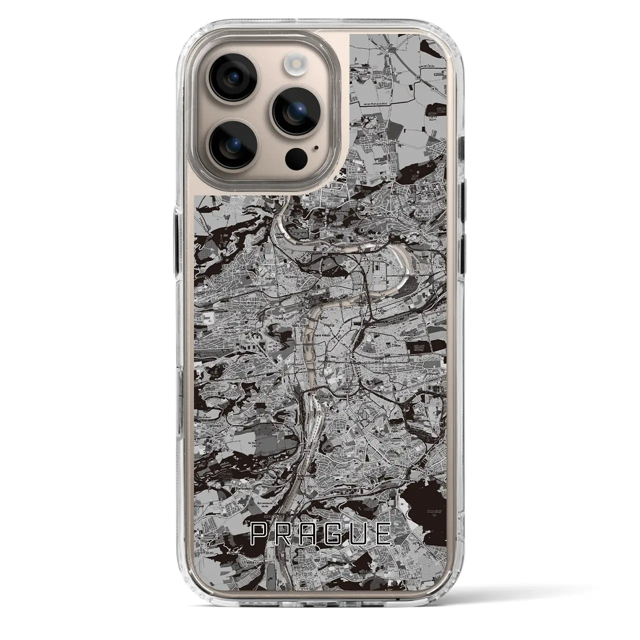 【プラハ(チェコ)】地図柄iPhoneケース(MagSafeタイプ)