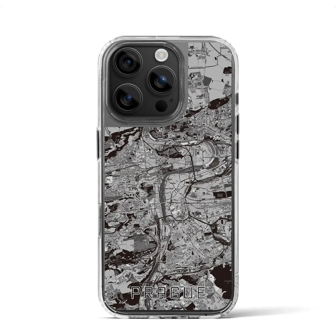 【プラハ(チェコ)】地図柄iPhoneケース(MagSafeタイプ)
