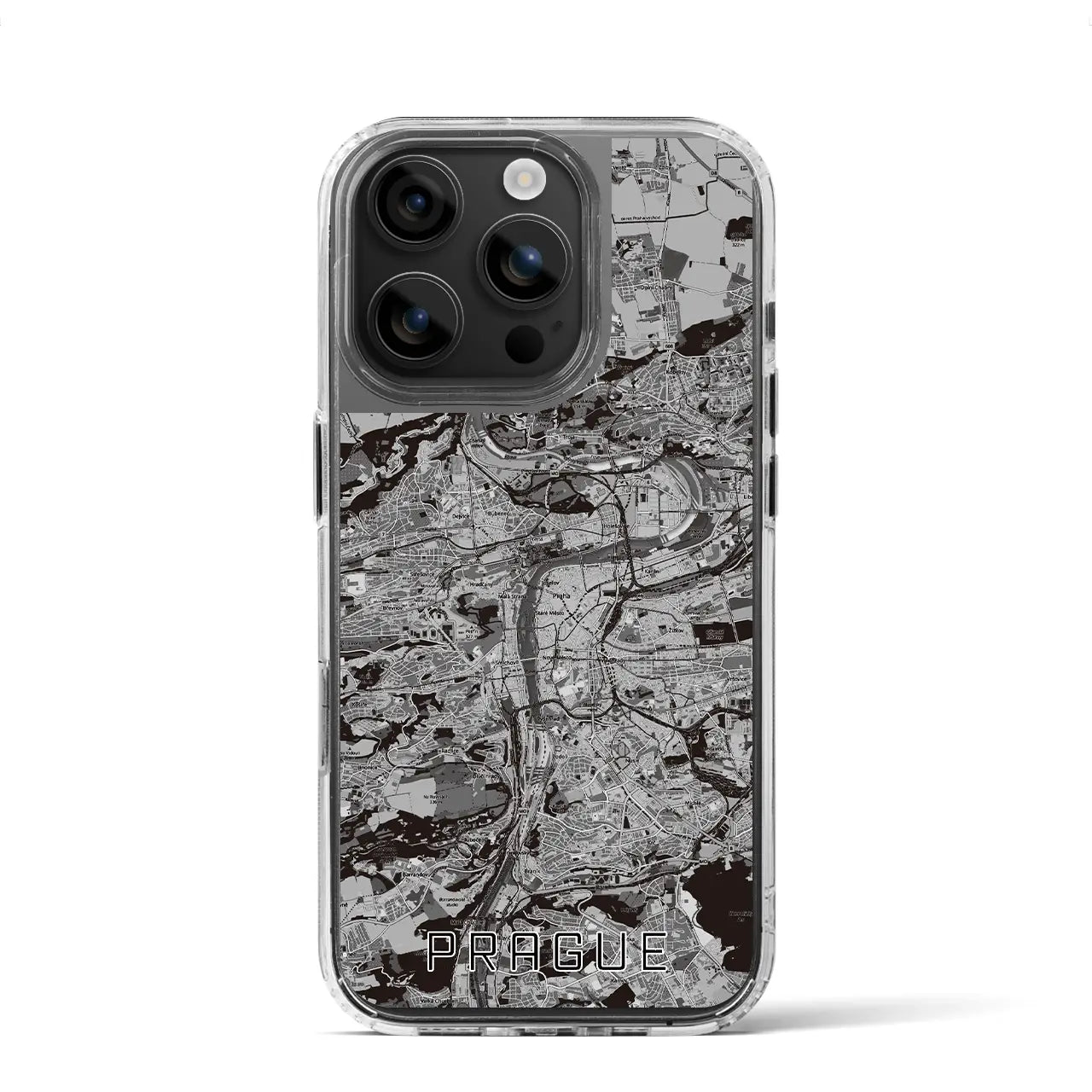 【プラハ(チェコ)】地図柄iPhoneケース(MagSafeタイプ)