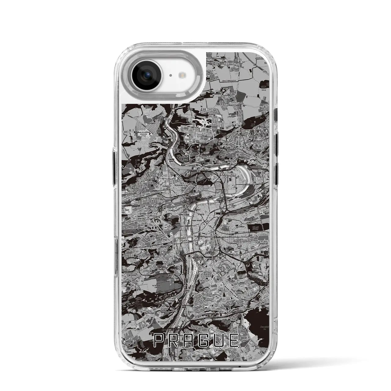 【プラハ(チェコ)】地図柄iPhoneケース(MagSafeタイプ)