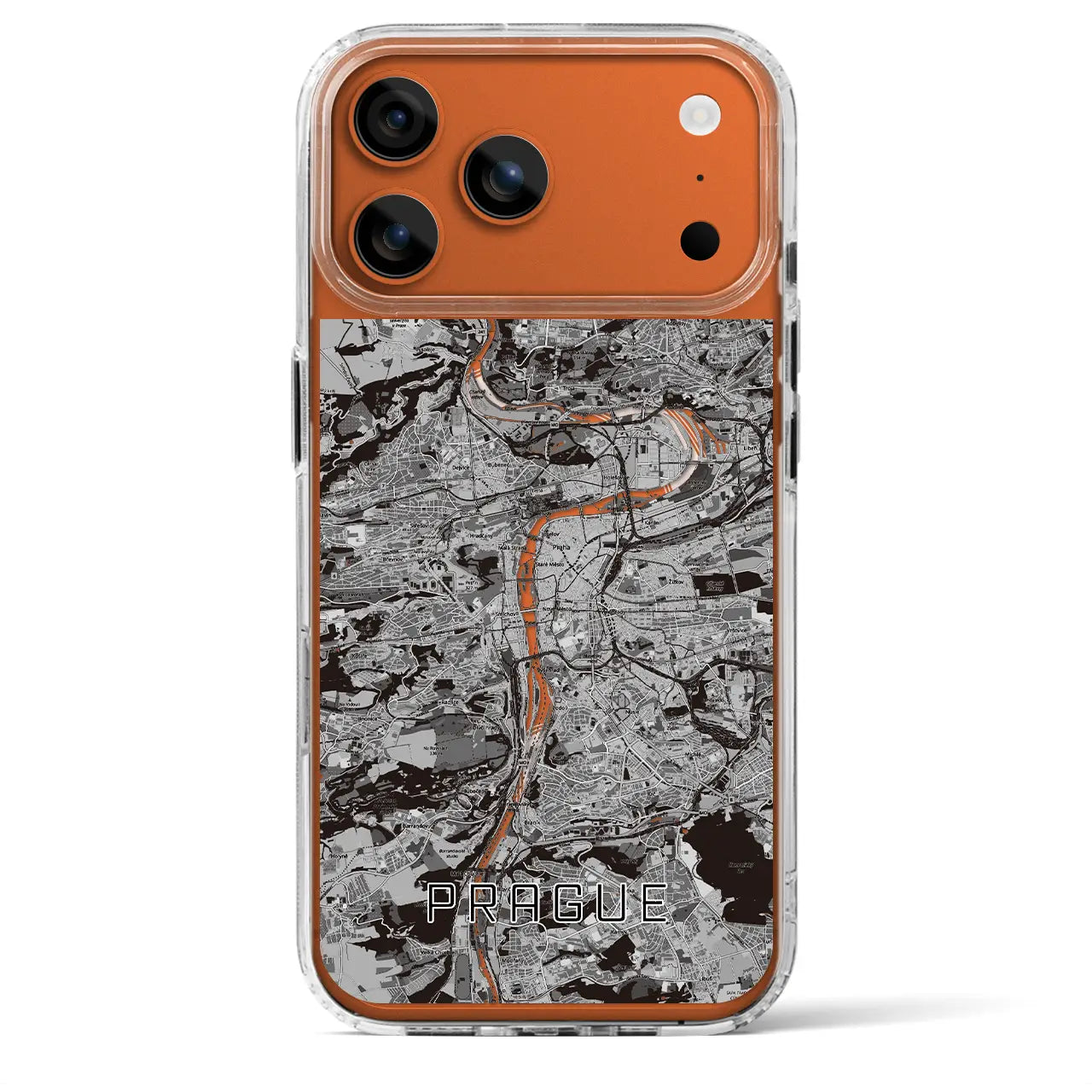 【プラハ(チェコ)】地図柄iPhoneケース(MagSafeタイプ)