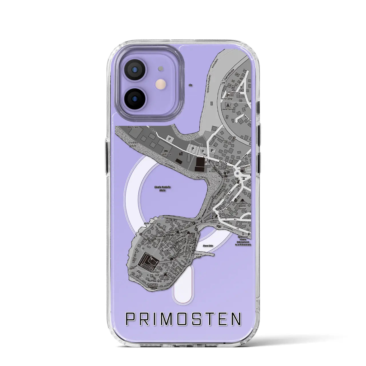 【プリモシュテン(クロアチア)】地図柄iPhoneケース(MagSafeタイプ)