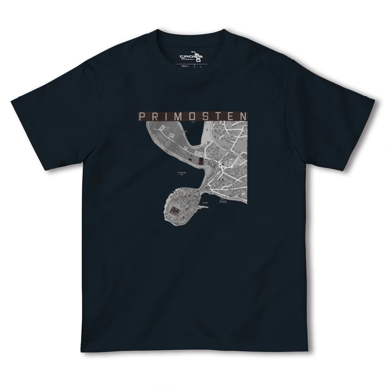 【プリモシュテン(クロアチア)】地図柄ヘビーウェイトTシャツ