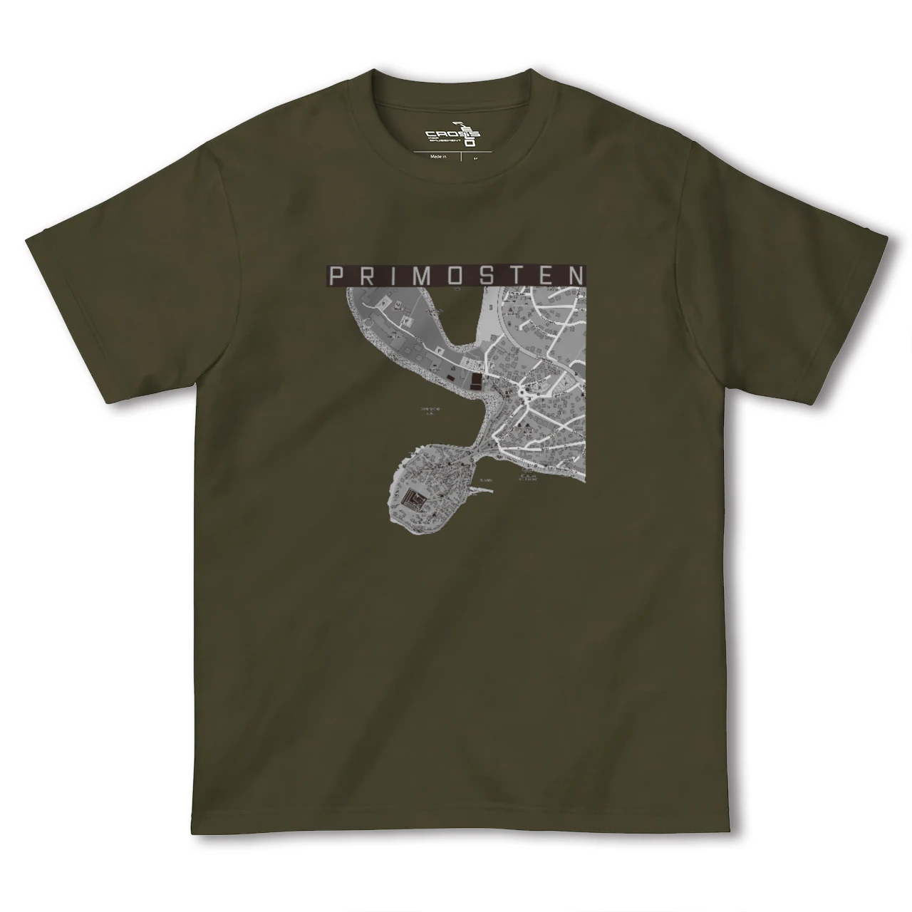 【プリモシュテン(クロアチア)】地図柄ヘビーウェイトTシャツ