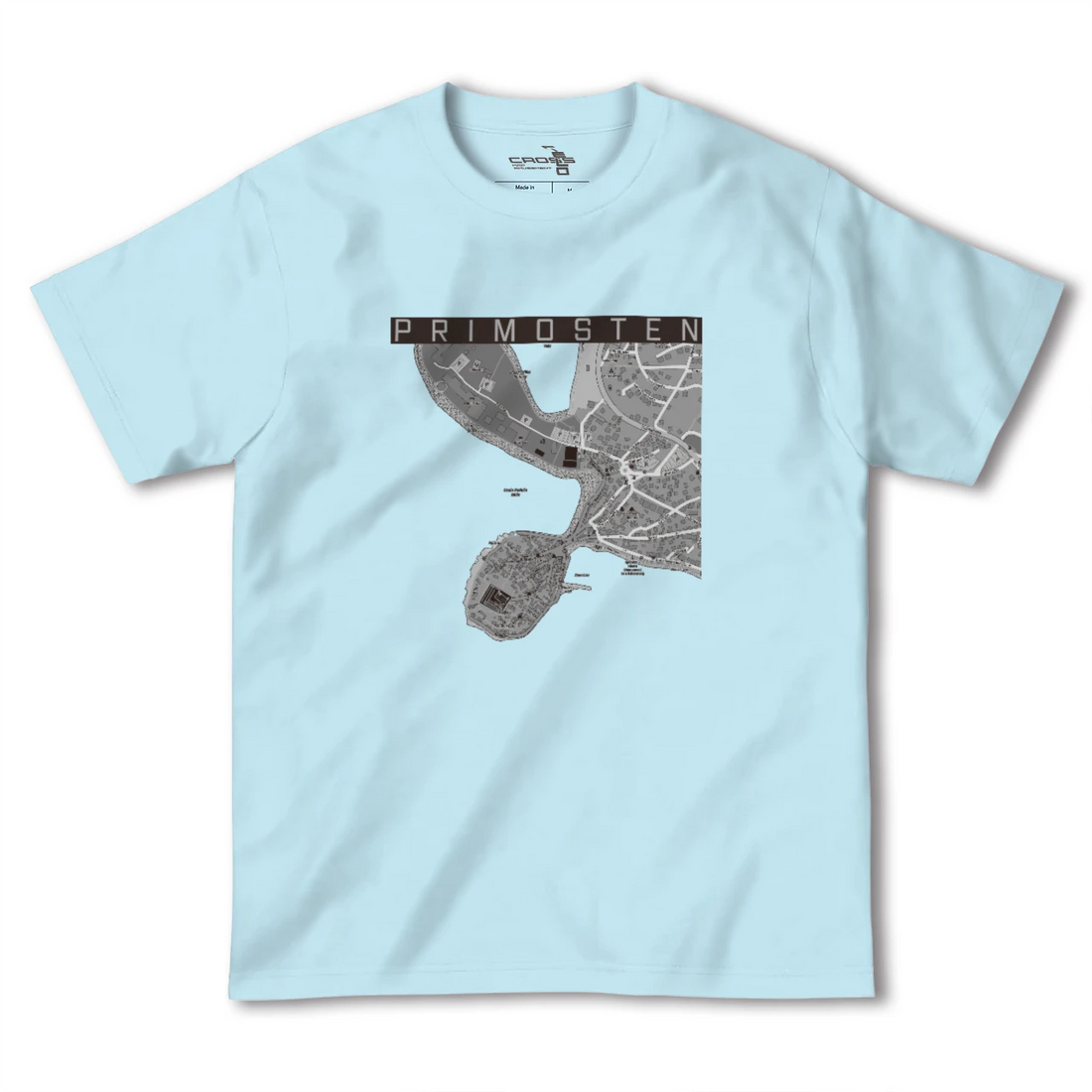 【プリモシュテン(クロアチア)】地図柄ヘビーウェイトTシャツ