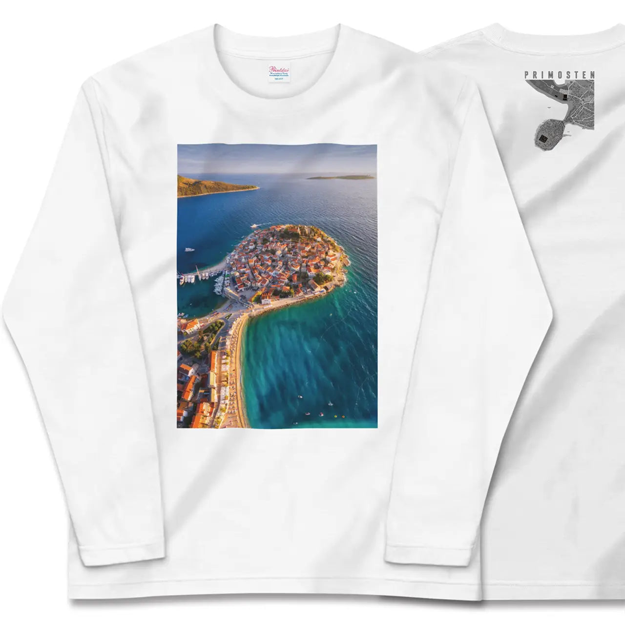【プリモシュテン(クロアチア)】Map World ロングスリーブTシャツ