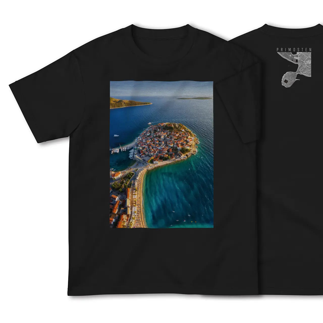 【プリモシュテン(クロアチア)】Map World ハイクオリティTシャツ