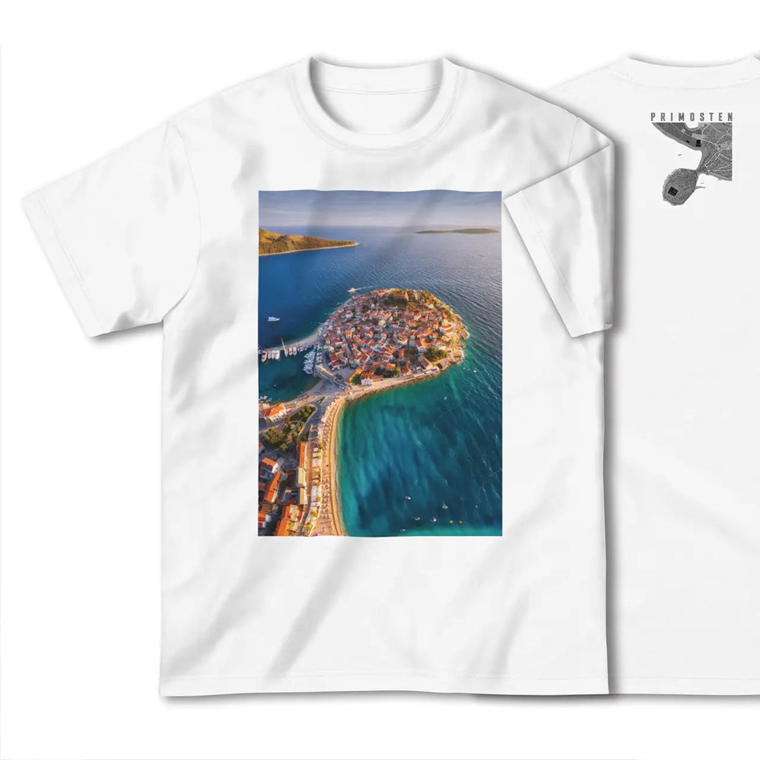 【プリモシュテン(クロアチア)】Map World ハイクオリティTシャツ