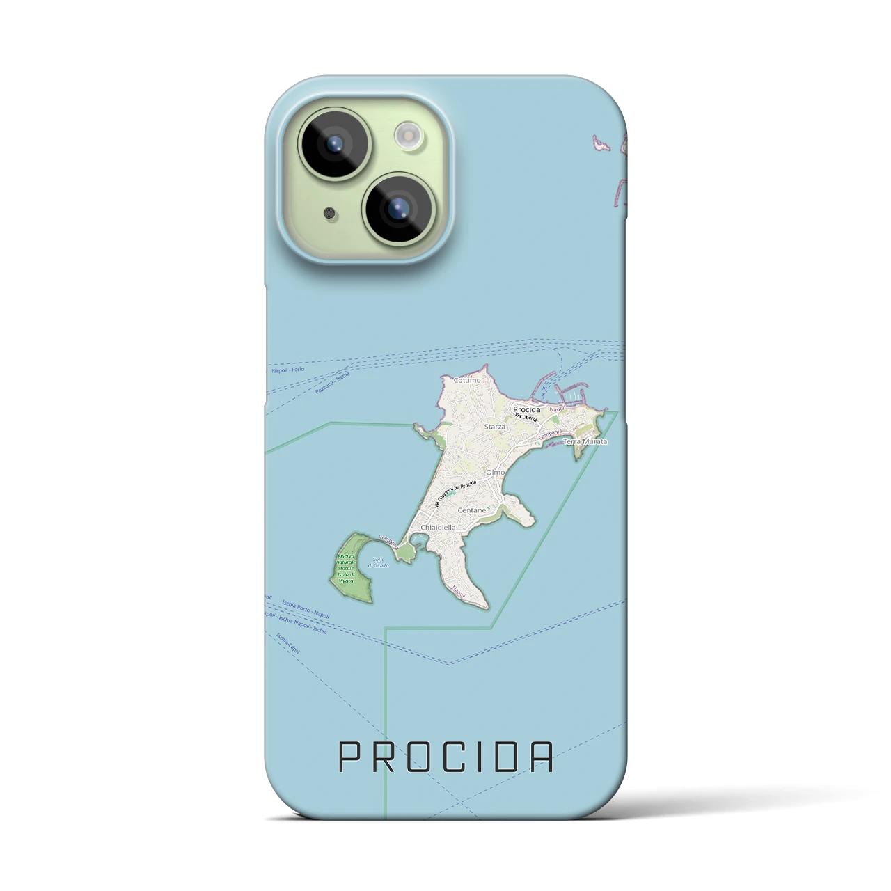 【プローチダ(イタリア)】地図柄iPhoneケース(バックカバータイプ)