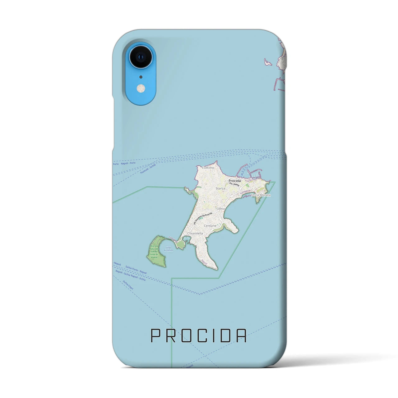 【プローチダ(イタリア)】地図柄iPhoneケース(バックカバータイプ)