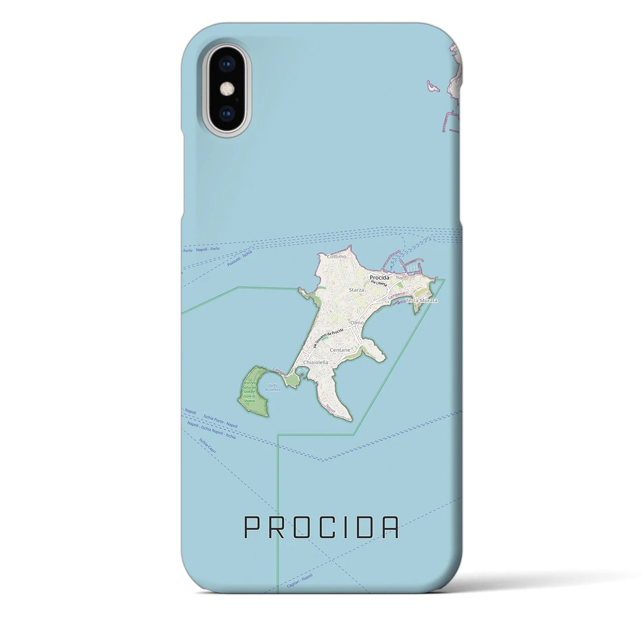 【プローチダ(イタリア)】地図柄iPhoneケース(バックカバータイプ)