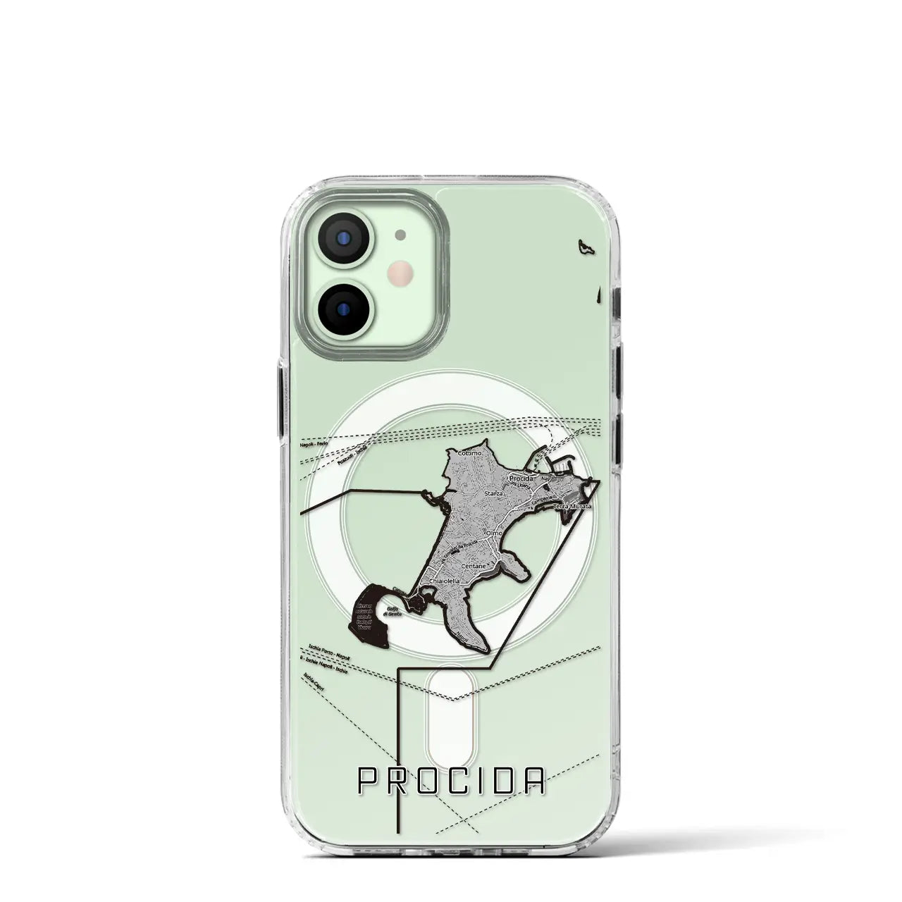 【プローチダ(イタリア)】地図柄iPhoneケース(MagSafeタイプ)