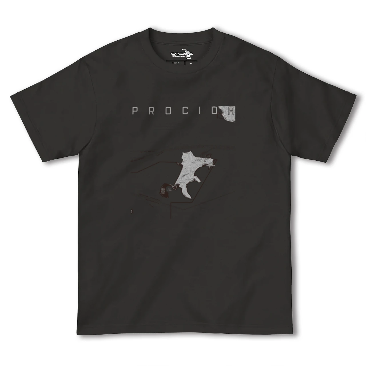 【プローチダ(イタリア)】地図柄ヘビーウェイトTシャツ