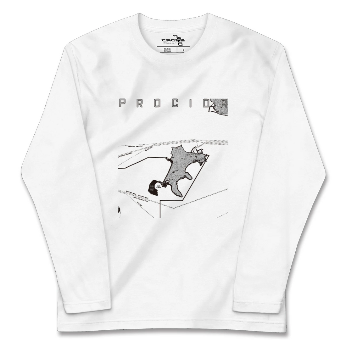 【プローチダ(イタリア)】地図柄ロングスリーブTシャツ