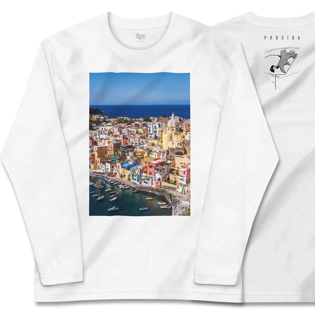 【プローチダ(イタリア)】Map World ロングスリーブTシャツ