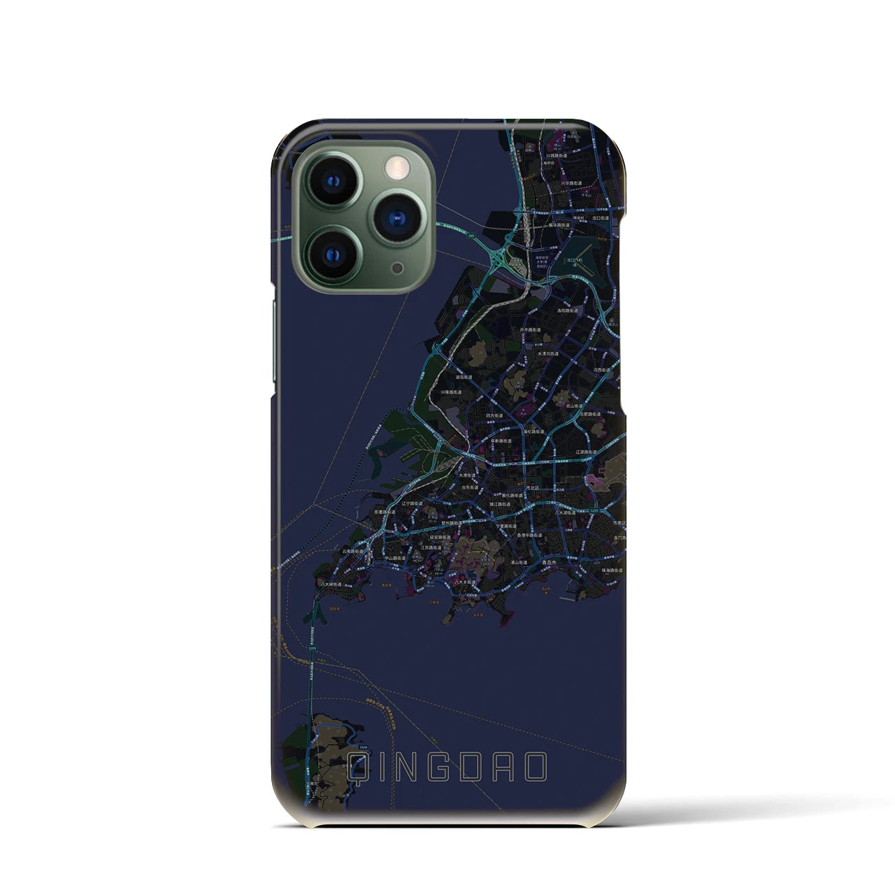 【青島(中華人民共和国)】地図柄iPhoneケース(バックカバータイプ)