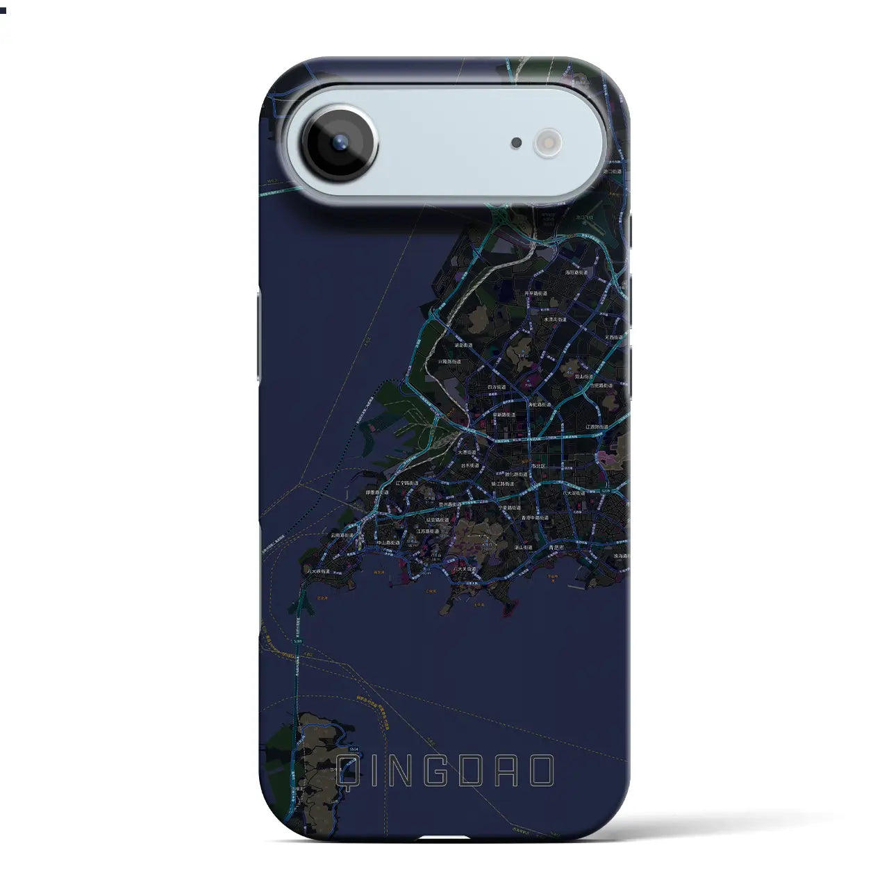 【青島(中華人民共和国)】地図柄iPhoneケース(バックカバータイプ)