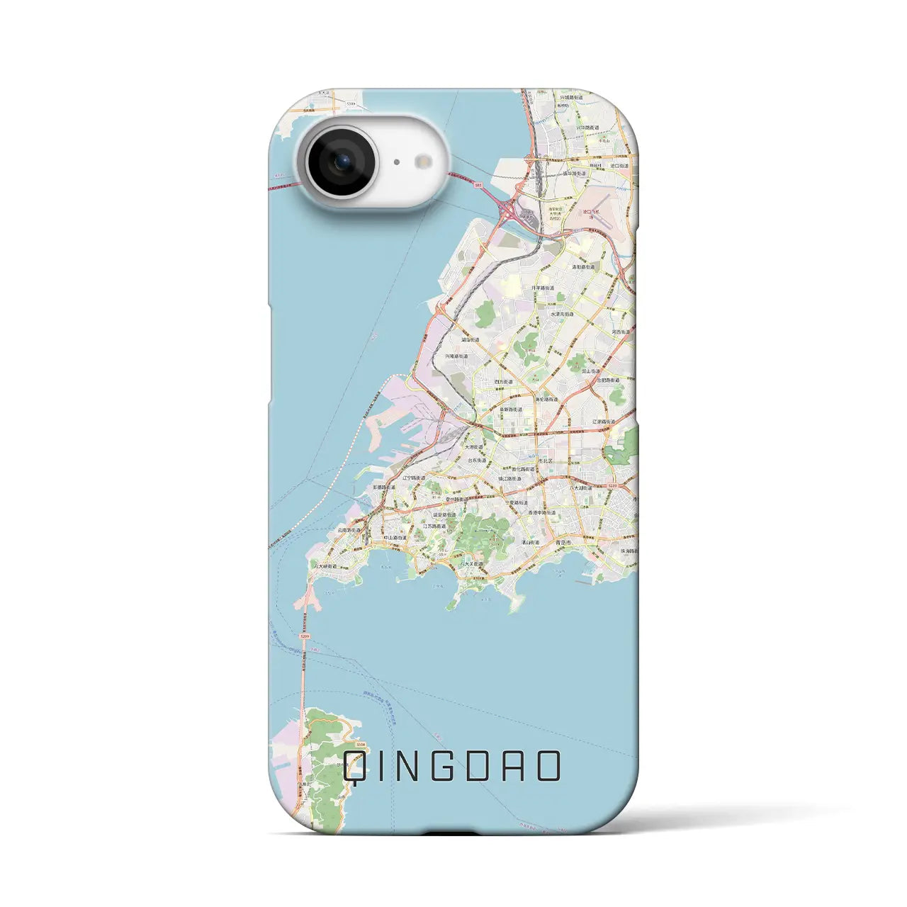 【青島(中華人民共和国)】地図柄iPhoneケース(バックカバータイプ)