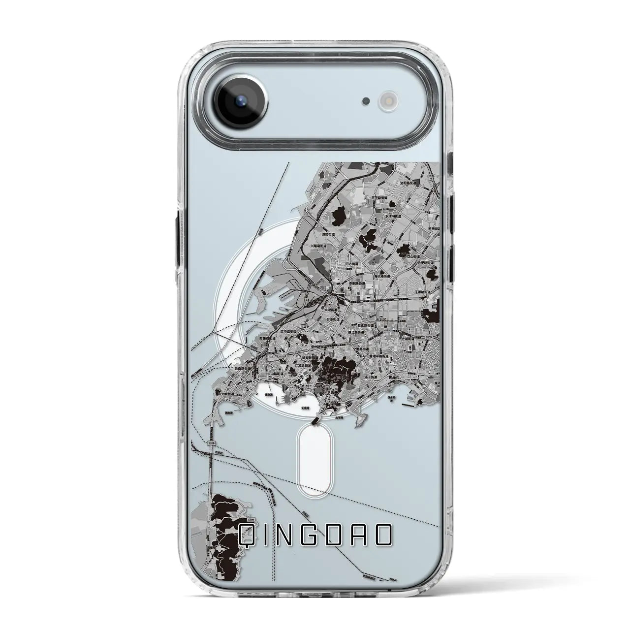 【青島(中華人民共和国)】地図柄iPhoneケース(MagSafeタイプ)