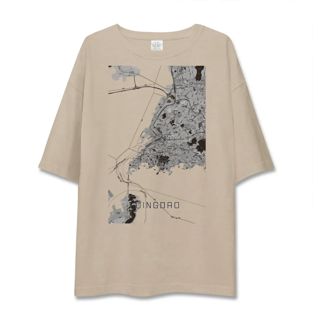 【青島(中国)】地図柄ビッグシルエットTシャツ