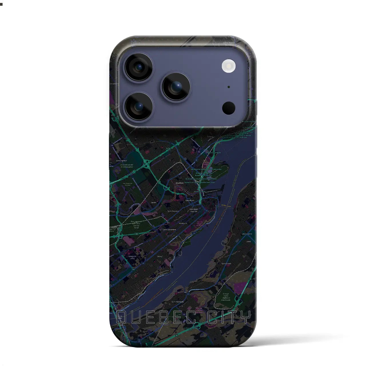 【ケベック・シティー(カナダ)】地図柄iPhoneケース(バックカバータイプ)