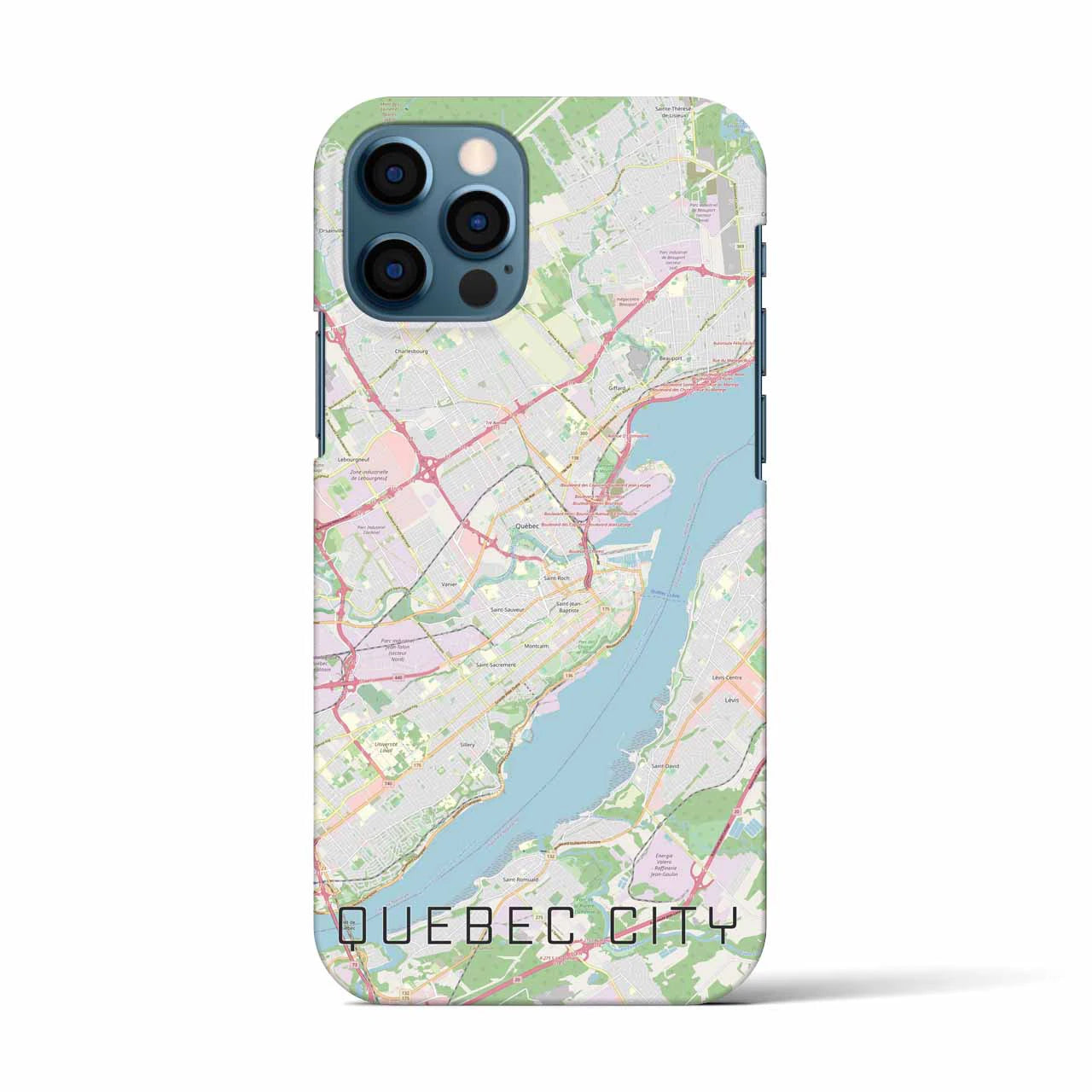【ケベック・シティー(カナダ)】地図柄iPhoneケース(バックカバータイプ)