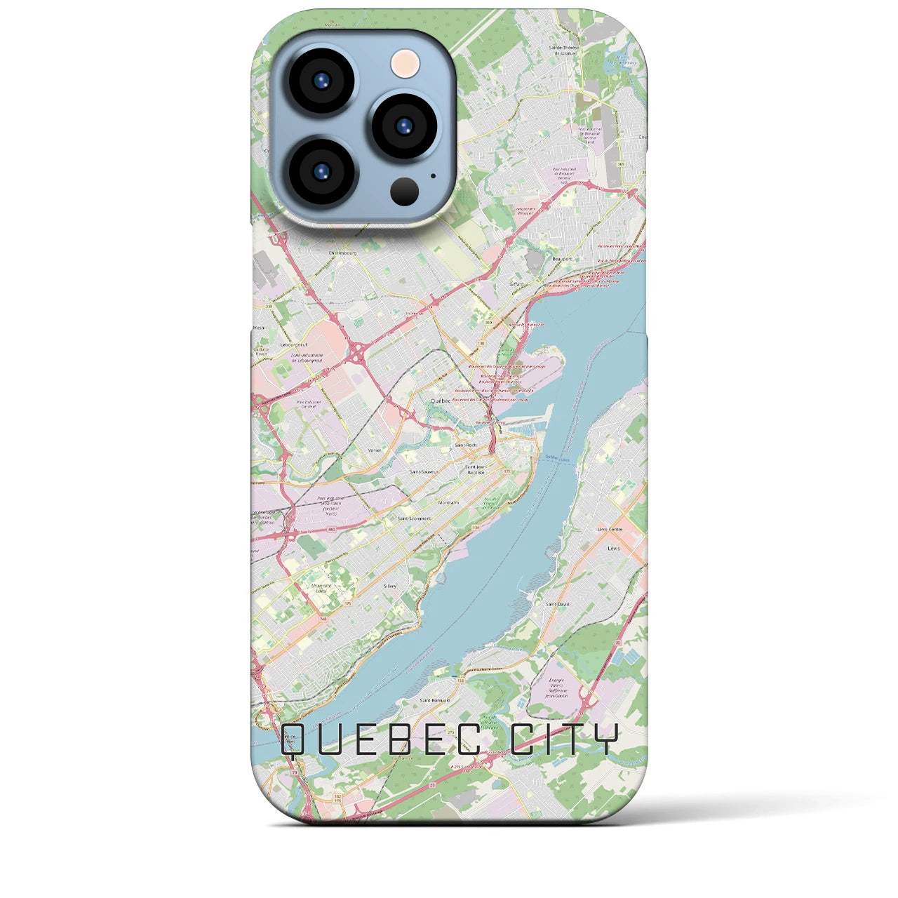 【ケベック・シティー(カナダ)】地図柄iPhoneケース(バックカバータイプ)