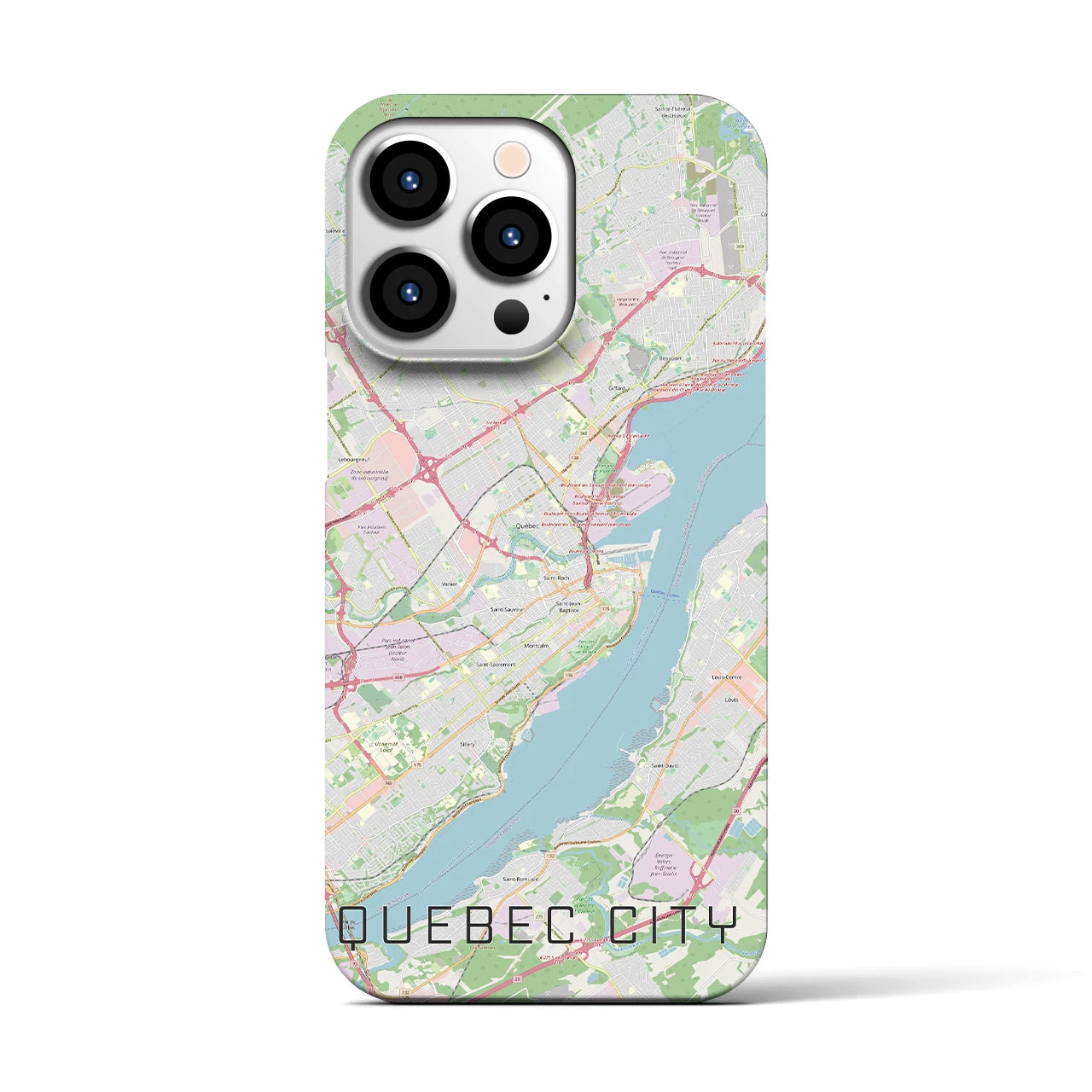 【ケベック・シティー(カナダ)】地図柄iPhoneケース(バックカバータイプ)