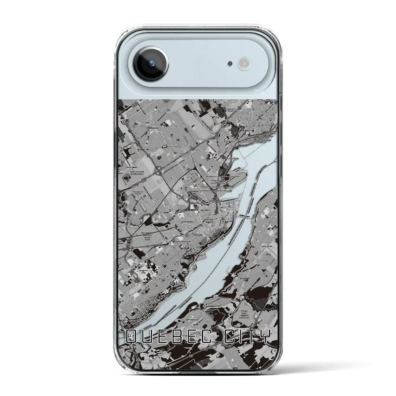 【ケベック・シティー(カナダ)】地図柄iPhoneケース(クリアタイプ)