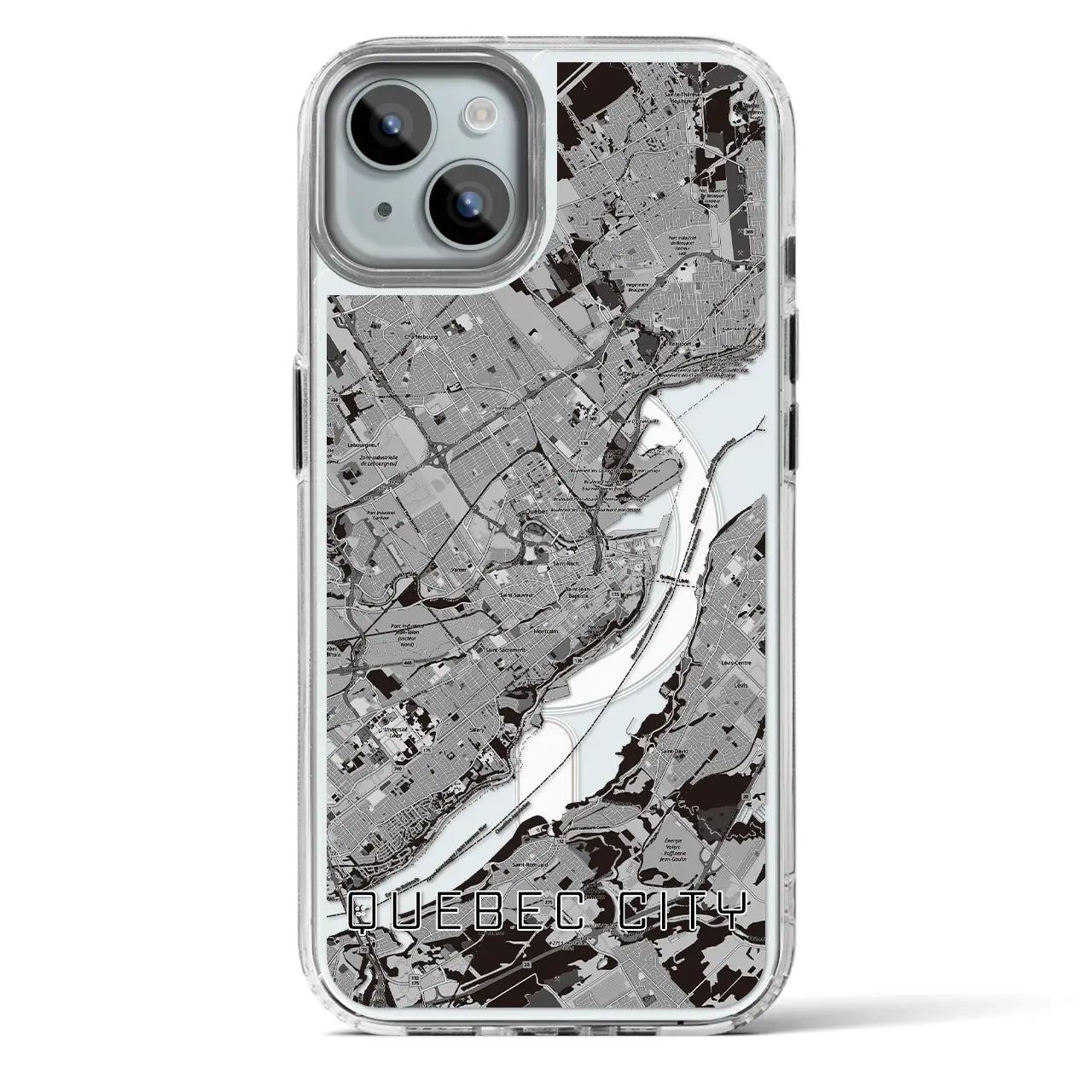 【ケベック・シティー(カナダ)】地図柄iPhoneケース(MagSafeタイプ)