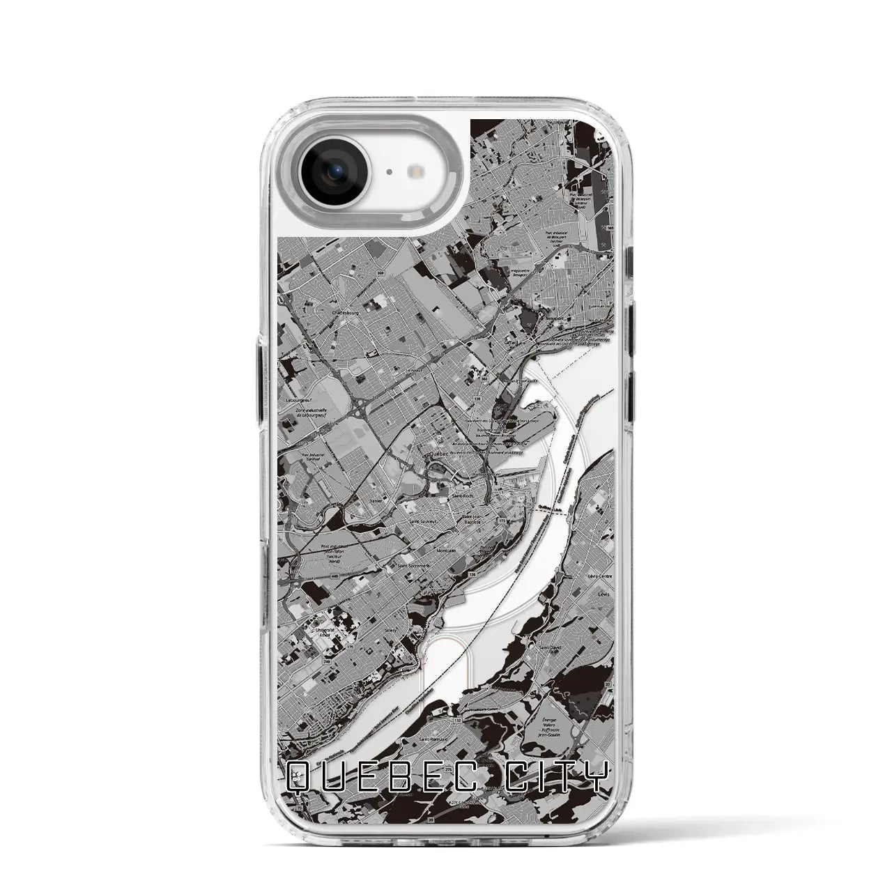 【ケベック・シティー(カナダ)】地図柄iPhoneケース(MagSafeタイプ)