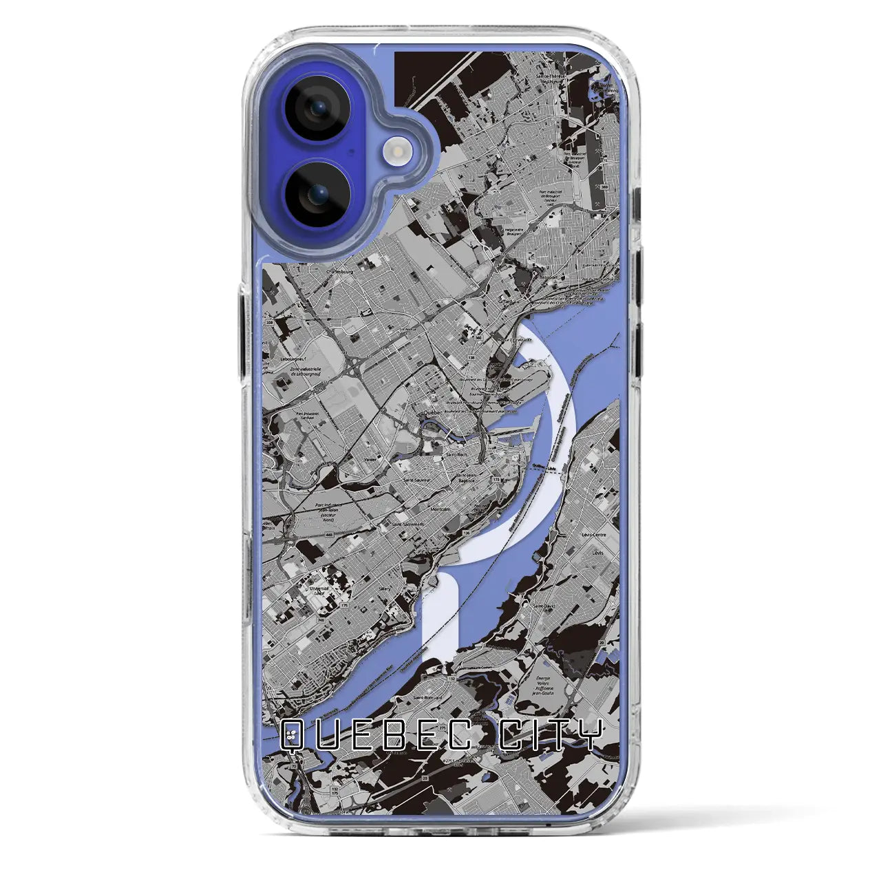 【ケベック・シティー(カナダ)】地図柄iPhoneケース(MagSafeタイプ)