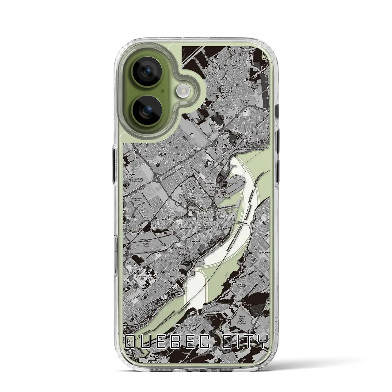 【ケベック・シティー(カナダ)】地図柄iPhoneケース(MagSafeタイプ)