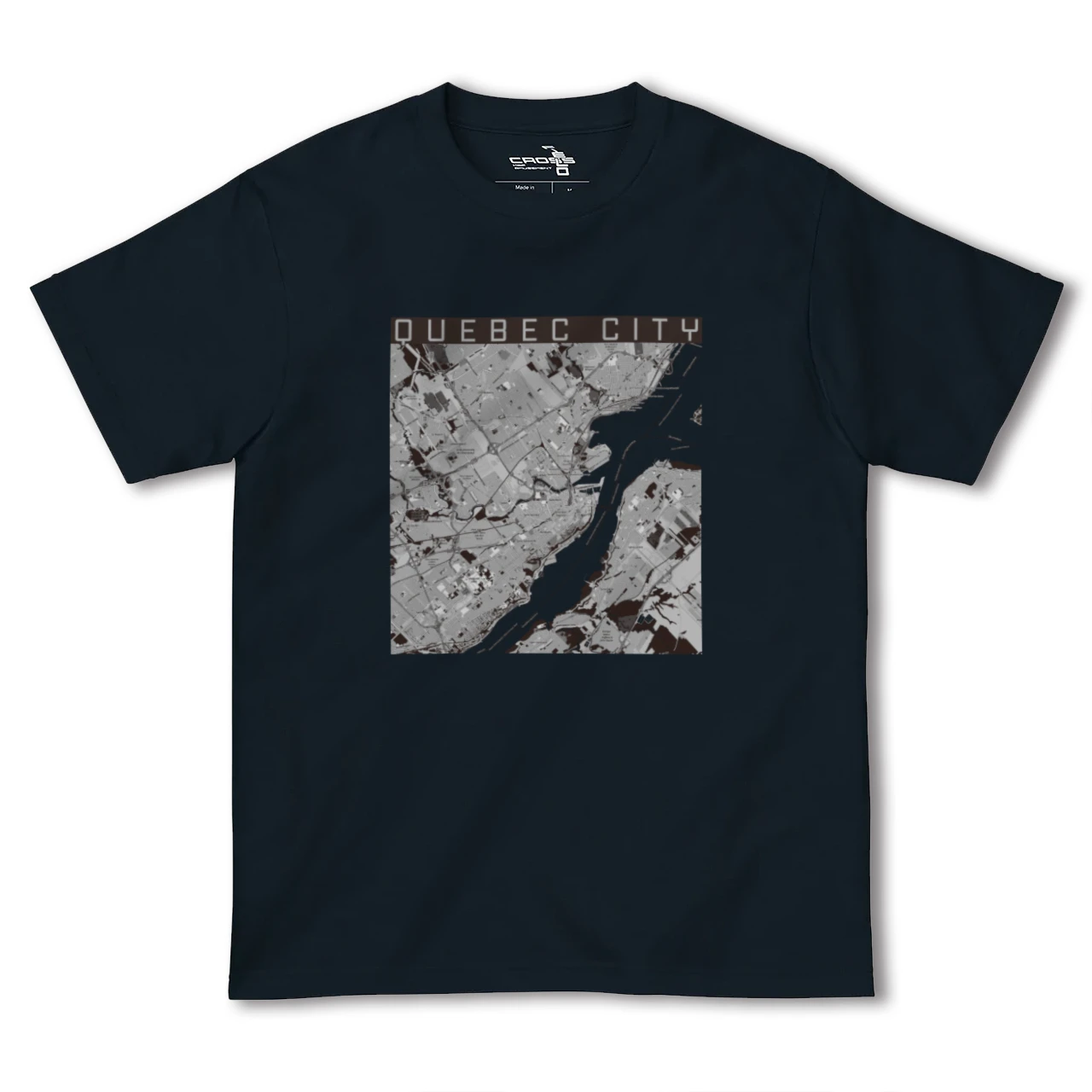 【ケベック・シティー(カナダ)】地図柄ヘビーウェイトTシャツ