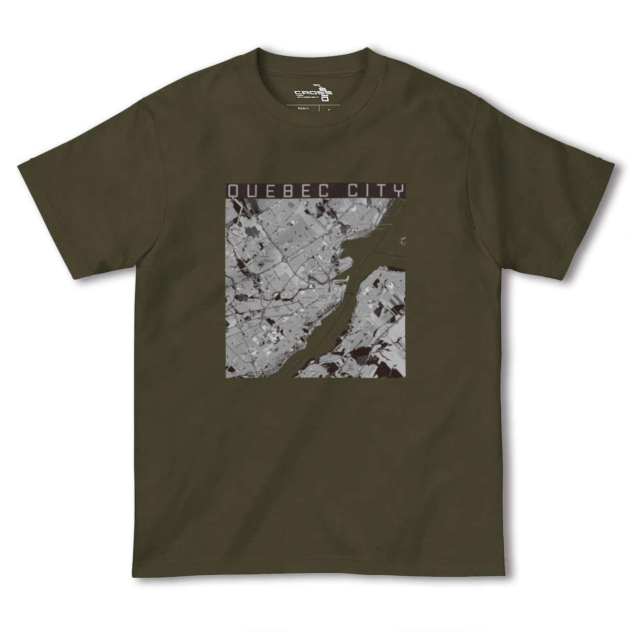 【ケベック・シティー(カナダ)】地図柄ヘビーウェイトTシャツ