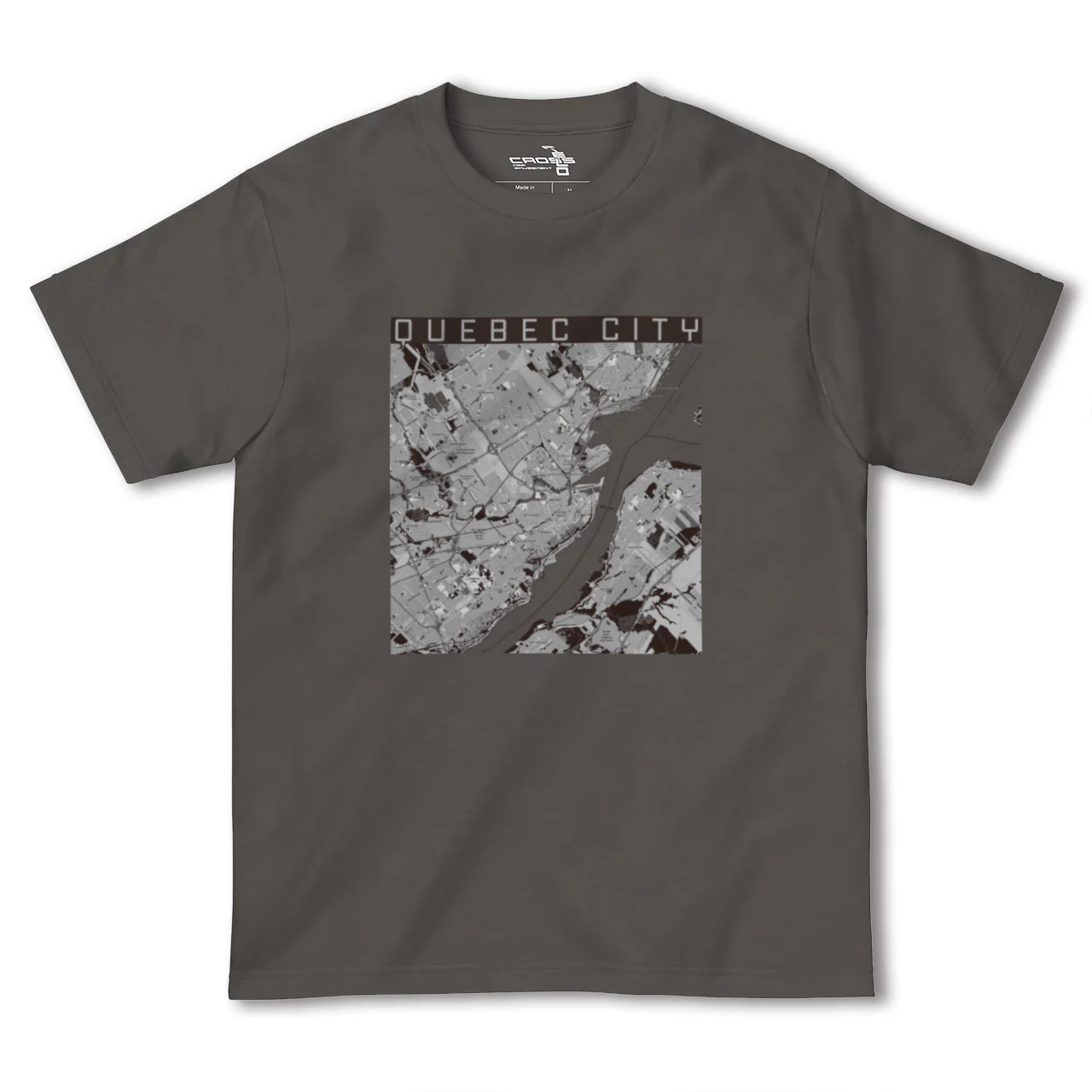 【ケベック・シティー(カナダ)】地図柄ヘビーウェイトTシャツ