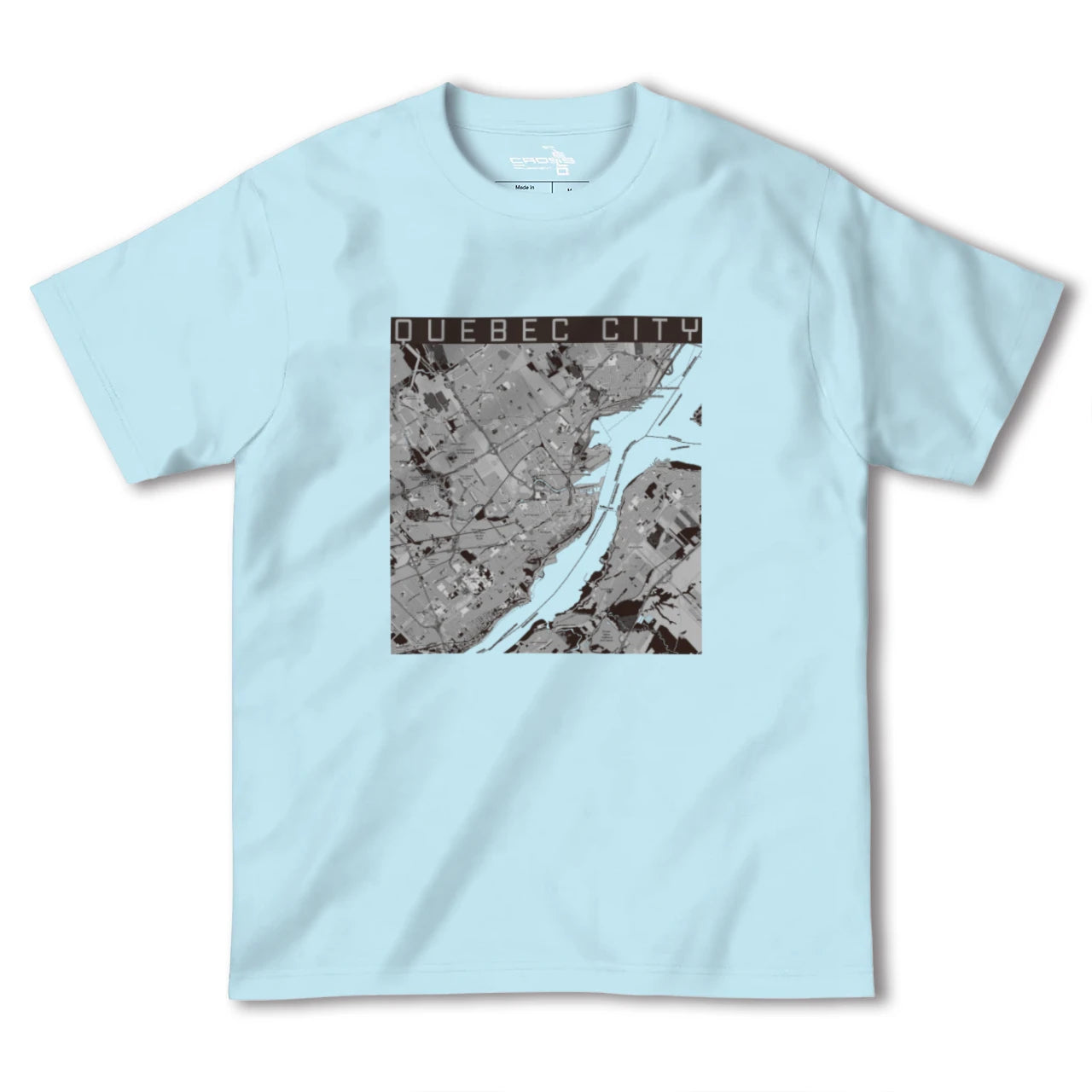 【ケベック・シティー(カナダ)】地図柄ヘビーウェイトTシャツ