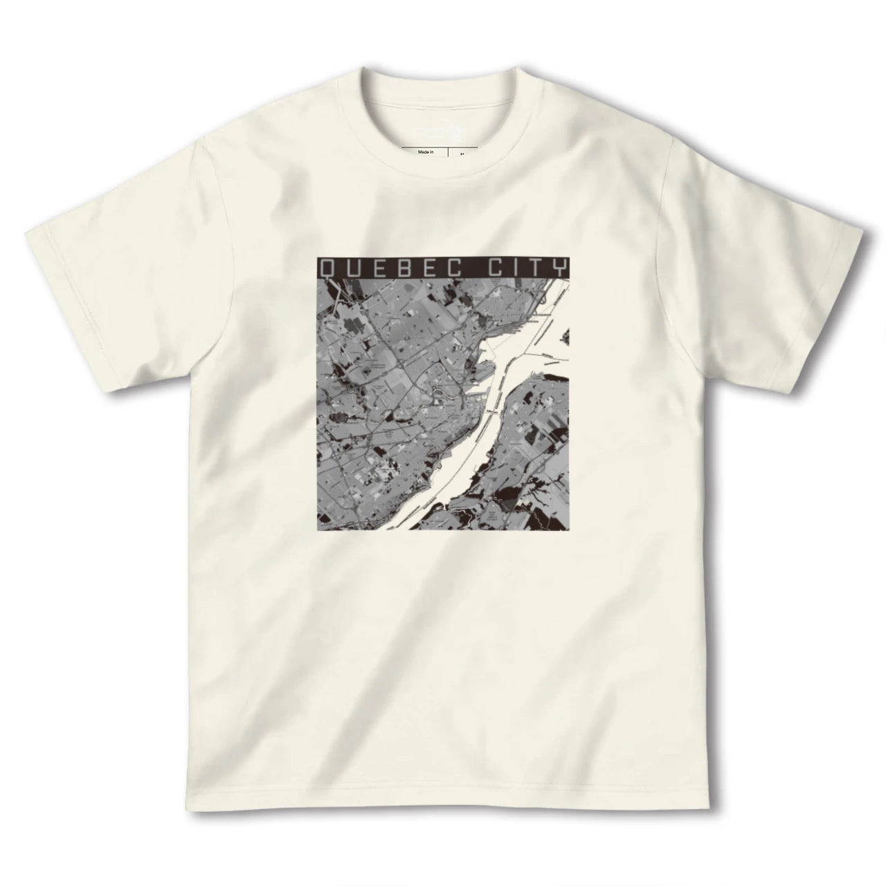 【ケベック・シティー(カナダ)】地図柄ヘビーウェイトTシャツ