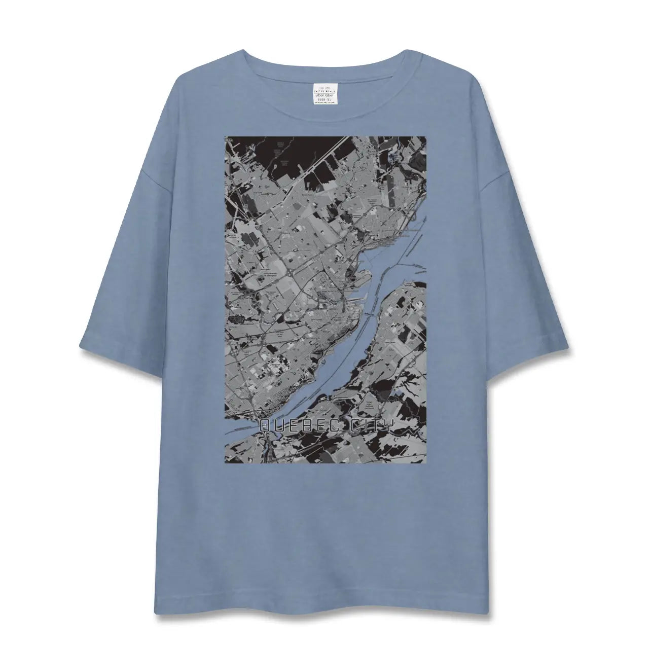 【ケベック・シティー(カナダ)】地図柄ビッグシルエットTシャツ