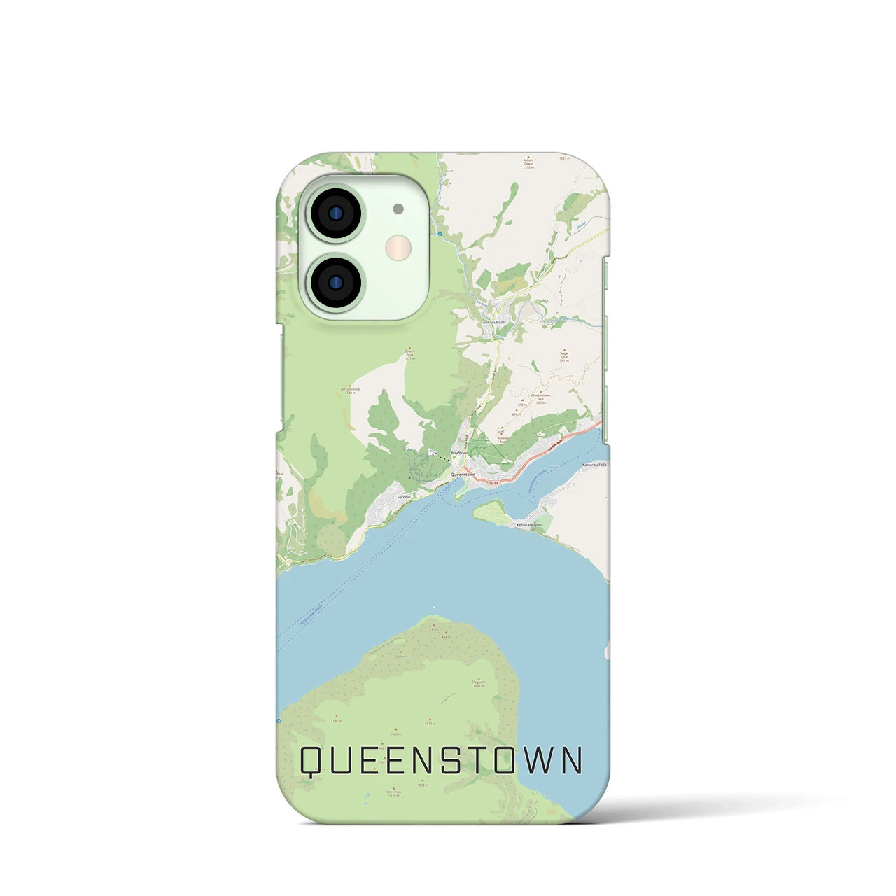 【クイーンズタウン(ニュージーランド)】地図柄iPhoneケース(バックカバータイプ)