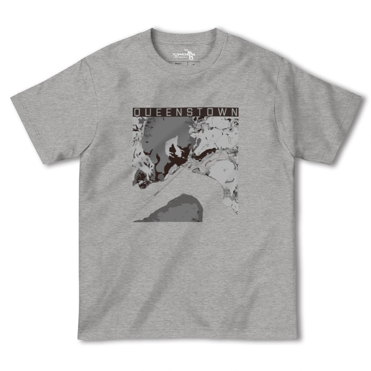 【クイーンズタウン(ニュージーランド)】地図柄ヘビーウェイトTシャツ